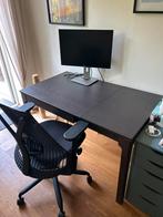 IKEA EKEDALEN Uitschuifbare Tafel – Donkerbruin, Ophalen, Zo goed als nieuw, Rechthoekig