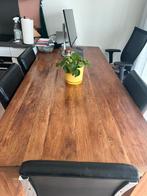 Prachtige Teak Houten Eettafel 6 personen  - incl. 4 stoelen, Ophalen, Zo goed als nieuw