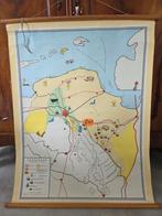 Oude schoolkaart provincie Groningen, Ophalen of Verzenden, Aardrijkskunde