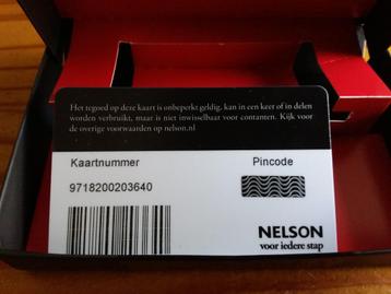 Cadeaukaart € 25  NELSON (schoenenwinkels) onbeperkt geldig beschikbaar voor biedingen