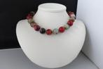 AGAAT (18 mm gefacetteerd) ketting/oorhanger-set, Verzenden, Nieuw, Met edelsteen