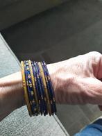 Glazen armbanden, Nieuw, Goud, Blauw, Ophalen of Verzenden