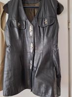 Zwarte Dames leren  gilet maat m, Kleding | Dames, Bodywarmers, Maat 38/40 (M), Maat 40/42, Zwart, Ophalen of Verzenden