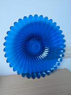 Blauwe glazen fruitschaal - 30cm, Ophalen of Verzenden