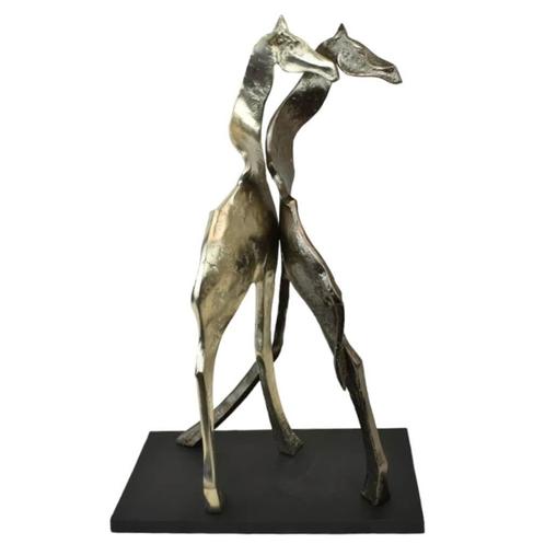 beeld giraffen 2-kleurig, Antiek en Kunst, Kunst | Beelden en Houtsnijwerken, Ophalen of Verzenden