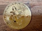 Grote vergulde bitcoin munt, Ophalen of Verzenden, Overige materialen