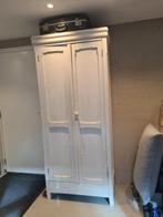 Witte Houten Kast met Legplanken, Ophalen, 200 cm of meer, 50 tot 100 cm, Landelijk