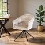 Eetkamerstoel Elena - Lichte taupe chenille stof, Huis en Inrichting, Stoelen, Info@vansoestliving.nl, Overige kleuren, Nieuw