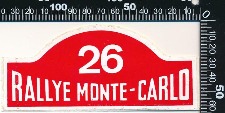 Sticker: Rallye Monte Carlo - 26, Verzamelen, Stickers, Zo goed als nieuw, Auto of Motor, Ophalen of Verzenden