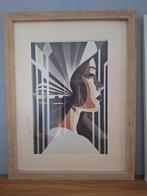 Ingelijste poster artdeco stijl, Ophalen, Minder dan 50 cm, Print, Minder dan 50 cm