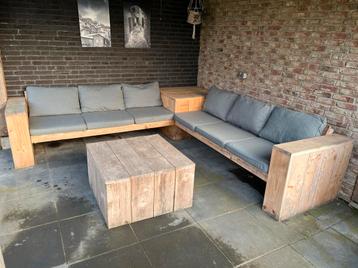 Steigerhouten Loungeset met Tafel beschikbaar voor biedingen