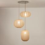 taupe 3 lampion japandi hanglamp hoekbank tafel vide lampen, Huis en Inrichting, Lampen | Hanglampen, Ophalen of Verzenden, Nieuw