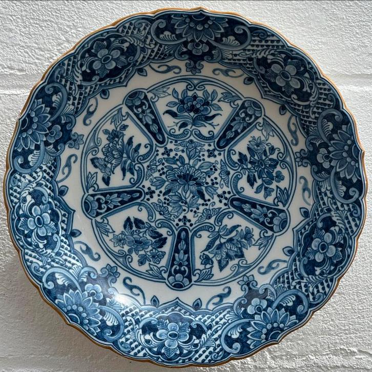 Makkum aardewerk schotel  blauw/wit, Antiek en Kunst, Antiek | Wandborden en Tegels, Ophalen of Verzenden
