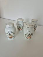 Franklin Mint kruidenpotje knoflook  4 stuks, Huis en Inrichting, Keuken | Servies, Ophalen of Verzenden, Zo goed als nieuw, Glas