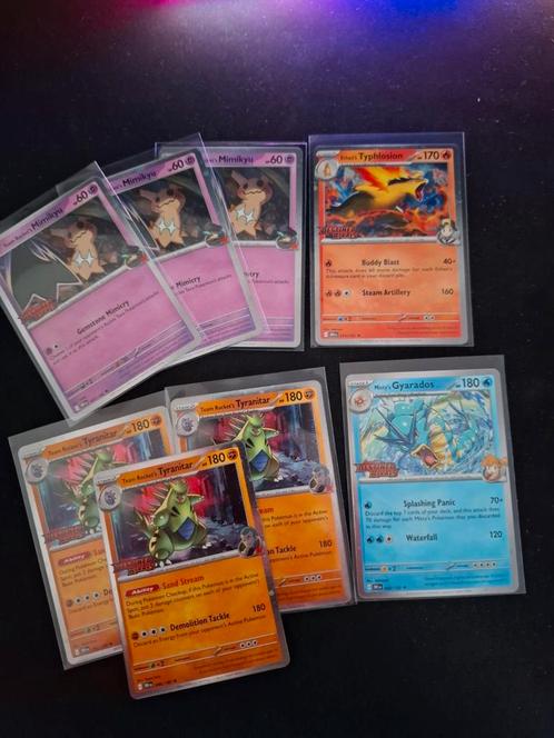 Pokemon Pre release promos Destined Rivals mimikyu gyarados, Hobby en Vrije tijd, Verzamelkaartspellen | Pokémon, Zo goed als nieuw