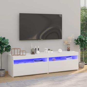 tv meubel led licht nieuw in de doos woonkamer hoogglans wit beschikbaar voor biedingen