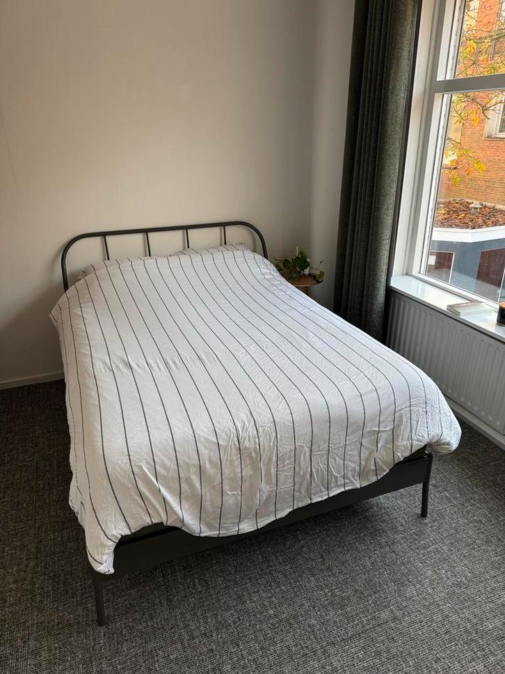 IKEA - Kopardal Bedframe - 140x200, Huis en Inrichting, Slaapkamer | Bedden, Gebruikt, Tweepersoons, 140 cm, 200 cm, Metaal, Zwart