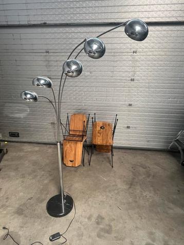 Stijlvolle bogenlamp met 5 verchroomde spots – eyecatcher! beschikbaar voor biedingen