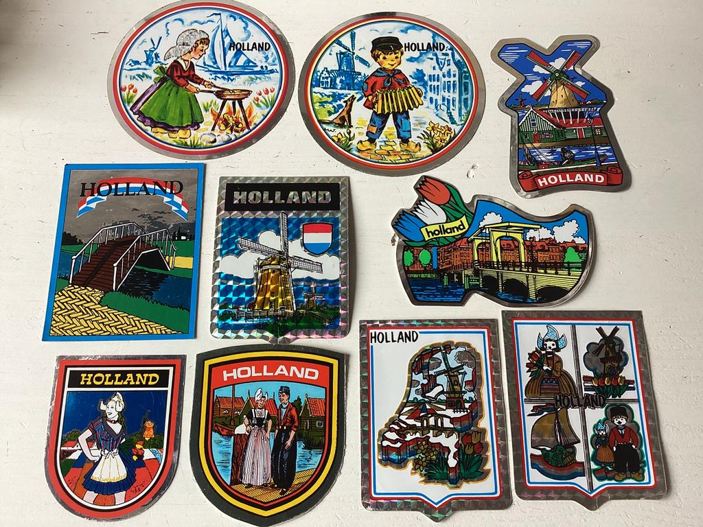 10 stickers Holland (in 1 koop), Verzenden, Zo goed als nieuw