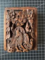 Houten Kistje met Houtsnijwerk Vogel en Bloemen, Ophalen of Verzenden