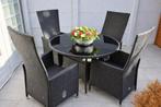 Tuinset met 4 stoelen - Perfect voor de tuin!, Tuin en Terras, Tuintafels, Ophalen, Gebruikt, Rond, Wicker