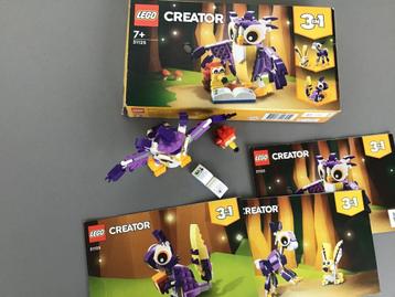 Lego creator 3-in-1 fantasie boswezens beschikbaar voor biedingen