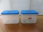 2 Curver Rubbermaid opbergbox krat met deksel handvat14 Ltr, Minder dan 35 cm, Minder dan 50 cm, Ophalen of Verzenden, Zo goed als nieuw