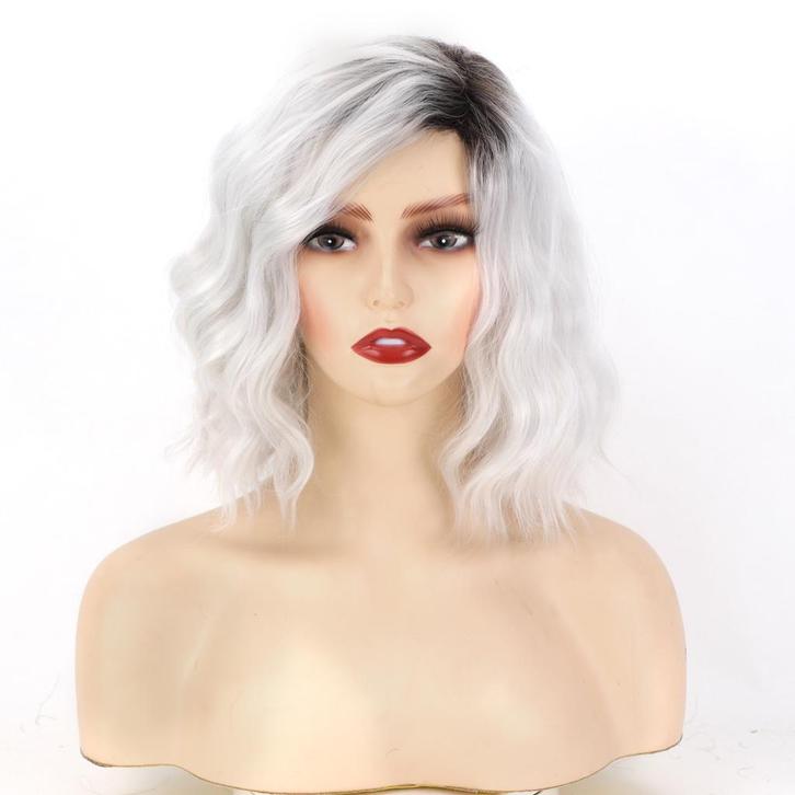 Dames Halflange Grijze Pruik Haar Vrouwen Haren Haar Grijs, Sieraden, Tassen en Uiterlijk, Uiterlijk | Haarverzorging, Nieuw, Pruik of Haarverlenging