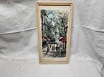 Vintage schilderij parijs, Huis en Inrichting, Woonaccessoires | Schilderijen, Tekeningen en Foto's, Ophalen of Verzenden, Schilderij