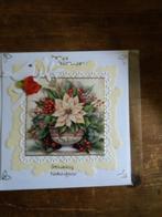 Kerstkaartje met kerstster en hulst. no. 011, Ophalen of Verzenden, Nieuw, Kerst