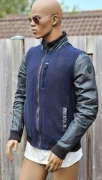 Vanguard /PME jas gemaakt van wol met leren mouwen (M) zgan, Kleding | Heren, Ophalen of Verzenden, Zo goed als nieuw, Nvt, Vanguard