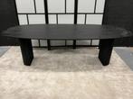 Eettafel Japandi Mangohout Zwart 220x100x78, Huis en Inrichting, Tafels | Eettafels, Overige materialen, 200 cm of meer, Vijf personen of meer