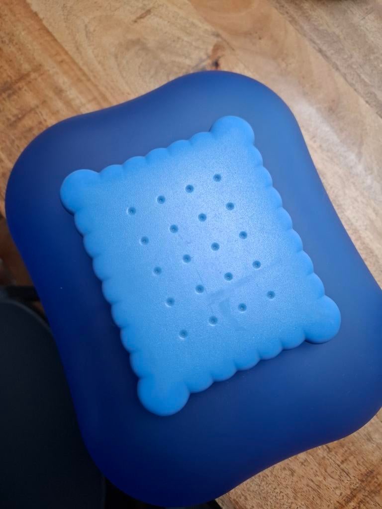 Tupperware Koektrommel - Blauw - 27x21 cm, Ophalen, Gebruikt, Blauw, Bus of Trommel