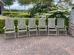 Gebruikte tuinstoelen teak 6 stuks, Tuin en Terras, Tuinstoelen, Ophalen, Hout