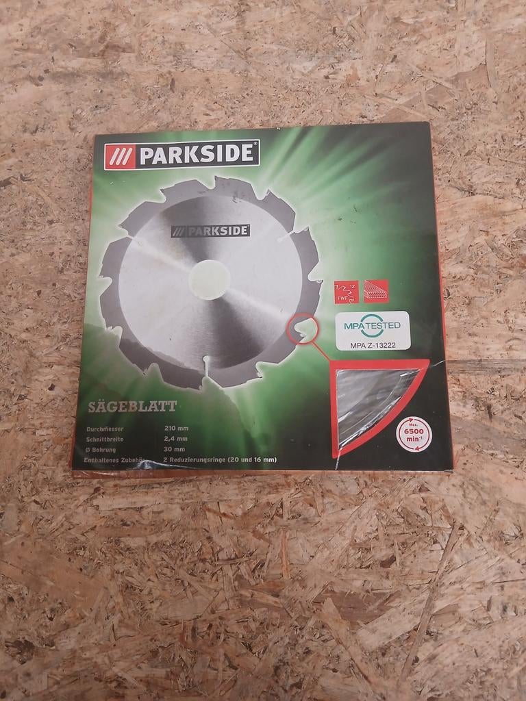 Parkside Cirkelzaagblad - Nieuw in verpakking, Doe-het-zelf en Verbouw, Gereedschap | Zaagmachines, Cirkelzaag, Parkside, Nieuw