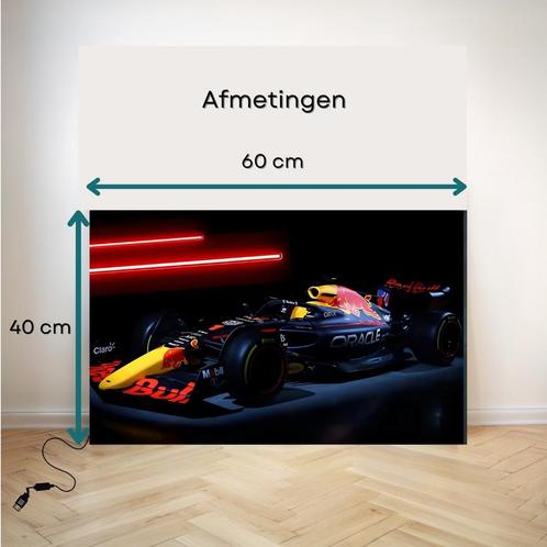 NIEUW LED Acryl Autoschilderij Raceauto Wanddecoratie, Huis en Inrichting, Woonaccessoires | Schilderijen, Tekeningen en Foto's