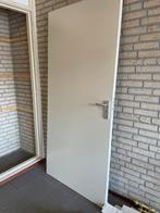 Houten deur (91x221) met kozijn, 80 tot 100 cm, Gebruikt, Hout, Ophalen