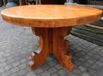 Antieke massief eikenhouten ronde tafel, eetkamertafel, Ophalen