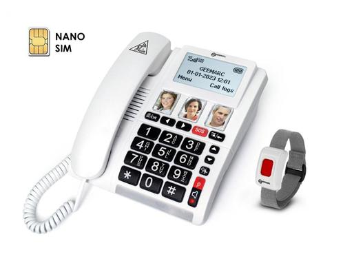 Dementie Huistelefoon met Fototoetsen (4G netwerk), Telecommunicatie, Vaste telefoons | Handsets en Draadloos, Nieuw, 1 handset