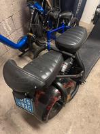 Elektrische Chopper Scooter - Blauw Kenteken Werkt Goed 2019, Elektrisch, Zo goed als nieuw, Ophalen, Overige merken