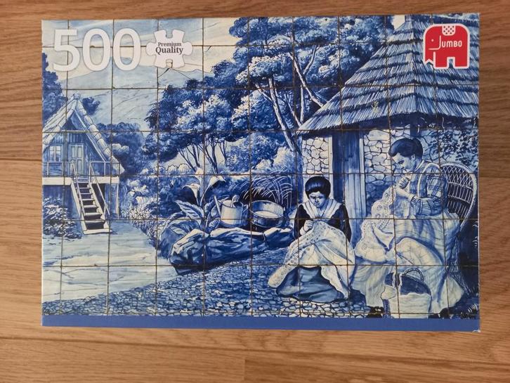 Jumbo puzzel – 500 stukjes – Portugese tegels uit Funchai, Hobby en Vrije tijd, Denksport en Puzzels, Zo goed als nieuw, Legpuzzel