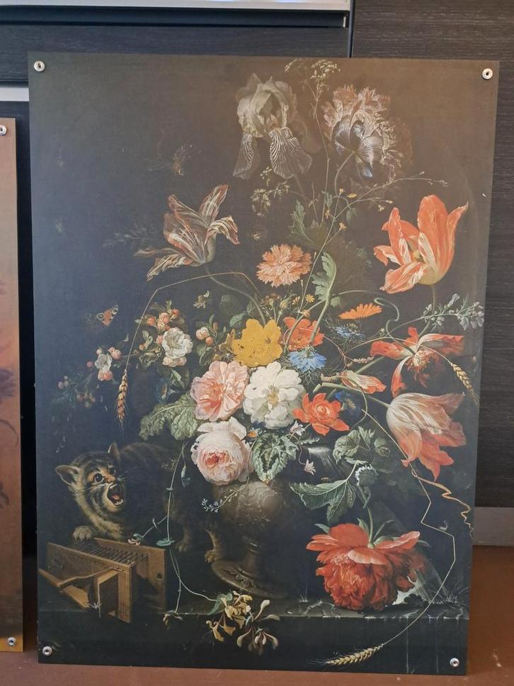 GRATIS. Schilderijen op Dibond Plaat - Bloemenstillevens, Antiek en Kunst, Kunst | Schilderijen | Klassiek, Ophalen of Verzenden
