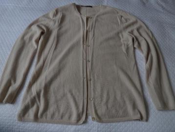 Luisa Cerano pure cashmere vest, kleur sand, mt. 40 NL, zgan beschikbaar voor biedingen