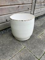 Bloempot wit steen diameter: 30cm, 25 tot 40 cm, Steen, Rond, Ophalen of Verzenden
