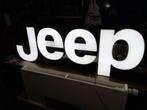 Jeep gevelreclame dealersign lichtbak 2meter, Verzamelen, Ophalen, Lichtbak of (neon) lamp