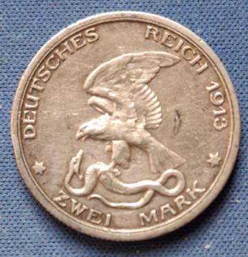 Pruissen 2 mark 1913 Km 523 CK+7 kwaliteit!! beschikbaar voor biedingen