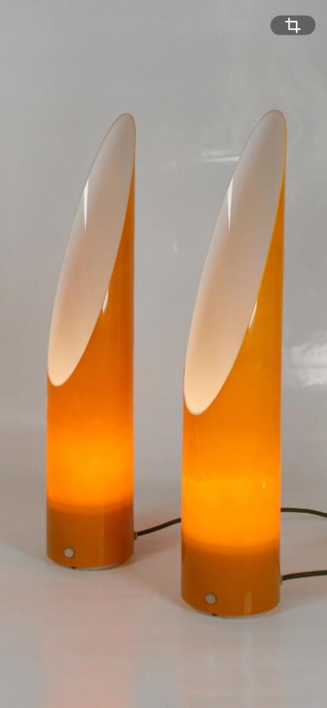 Vintage Ungia Rodolfo Bonetto Lippenstift vloerlampen, Ophalen of Verzenden, Zo goed als nieuw, Metaal, Minder dan 100 cm