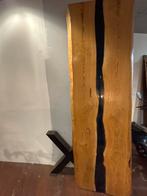 Unieke tafel met epoxy rivier, Ophalen, Gebruikt, Eikenhout, 200 cm of meer