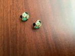 Vintage oorbellen groene clips, Ophalen of Verzenden, Zo goed als nieuw, Groen, Overige materialen