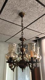 Antieke lamp met reserve glaasje, Ophalen of Verzenden